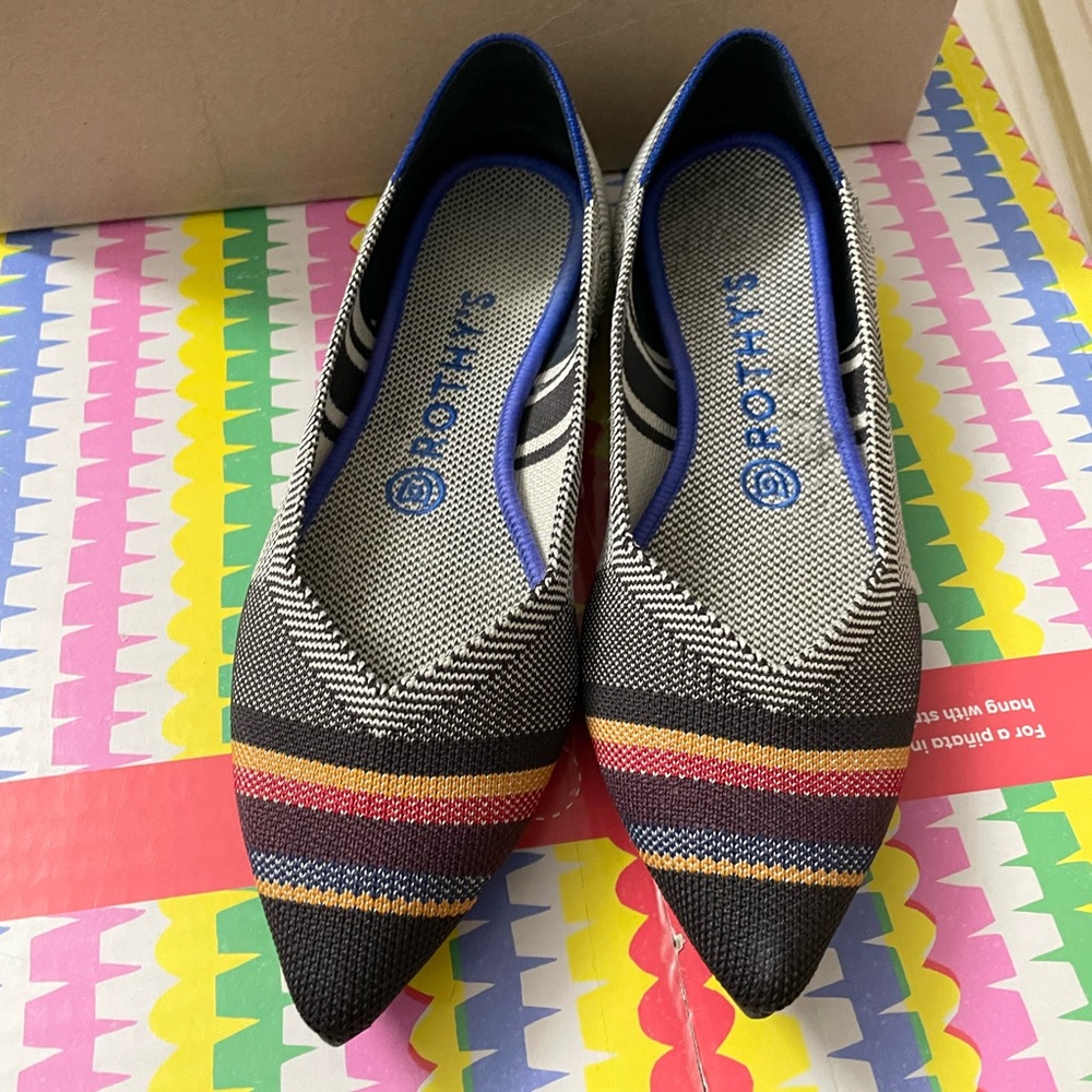 Rothy's Inverse Stripe Point 8 - Picture 4 of 7
